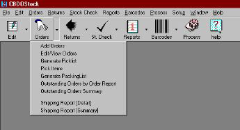 Bar Code Stock Control Software Screen