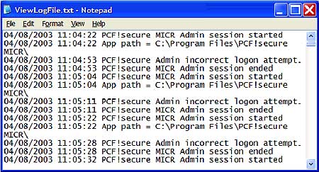 Audit Trail Log